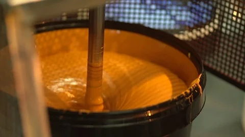 Ink Mixing Machine in Operation Stock Footage 76103286