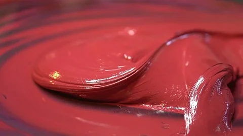 Ink Mixing - Red Ink Stock Footage 76103379