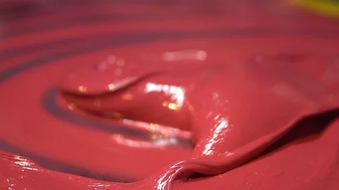 Ink Mixing - Red Ink Stock Footage 76103792