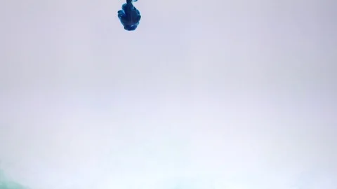 Ink is mixing in the water Video stock 111174813