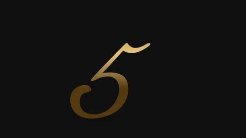 Ink number 5 7 8 9  reveal animation Stock Footage 90805774