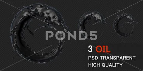 Ink Oil Splash circle round frame on withe background. 4K size PSD Template