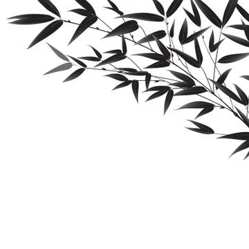 Ink paint bamboo Stock Illustration