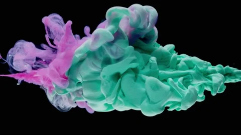 Ink paint in the water Stock Footage 130876625