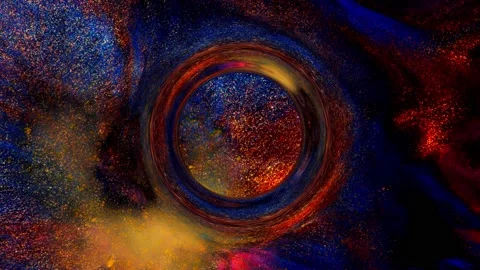 Ink Painted Blast: A Dynamic and Vibrant Display of Colorful Chaos on a Grunge Stock Footage 236069428