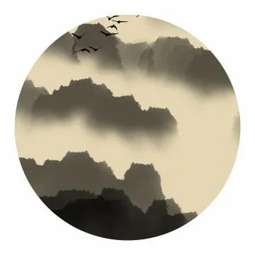 Ink painting Stock Illustration