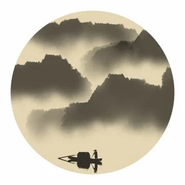 Ink painting Stock Illustration