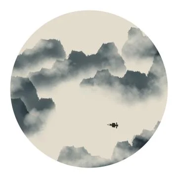 Ink painting Stock Illustration