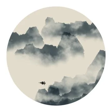 Ink painting Stock Illustration