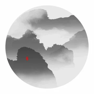 Ink painting Stock Illustration