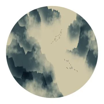 Ink painting Stock Illustration