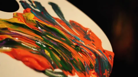 Ink on pallet Stock Footage 30482356