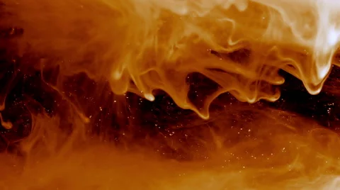 Ink particles floating slowly in space like solar flares, black background Stock Footage 53240159