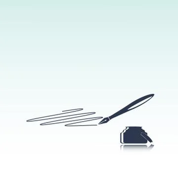 Ink pen on gradient board background Stock Illustration