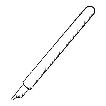 Ink Pen hand drawn vector illustration isolated on white background. Stock Illustration
