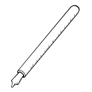 Ink Pen hand drawn vector illustration isolated on white background. Stock Illustration