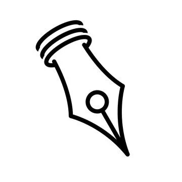 Ink pen icon vector for graphic design, logo, website, social media, mobile.. 스톡 일러스트
