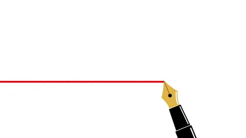Ink Pen Line Drawing. Red Line Boundary Concept Drawn by Animation. Intros, crea Video stock 329773861