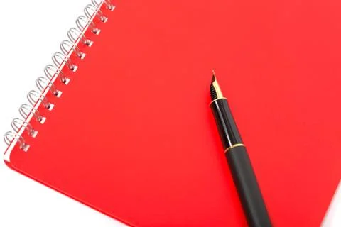 Ink pen with notebook Stock Photos