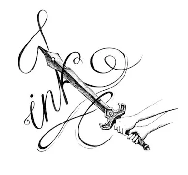 Ink pen sward Stock Illustration