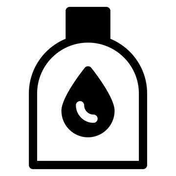 Ink pot glyph icon vector illustration isolated on white background Stock Illustration