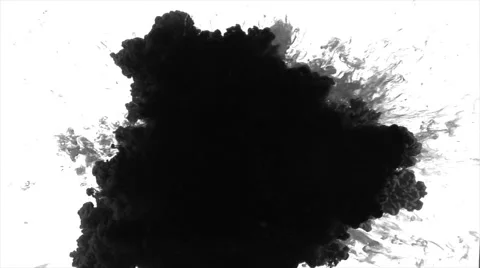Ink poured quickly into water. View from below. Fills the screen. Stock Footage 49863214