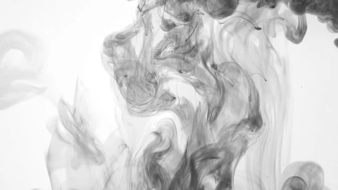 Ink poured into water slow motion Stock Footage 73456393