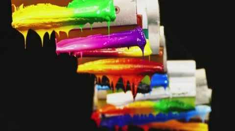 Ink for print tee shirts Stock Footage 68333327