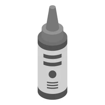 Ink printer bottle icon, isometric style Stock Illustration