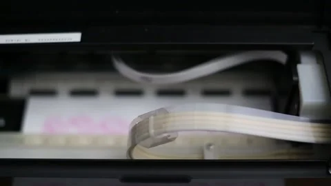 The ink printer is printing. Stock Footage 149428592