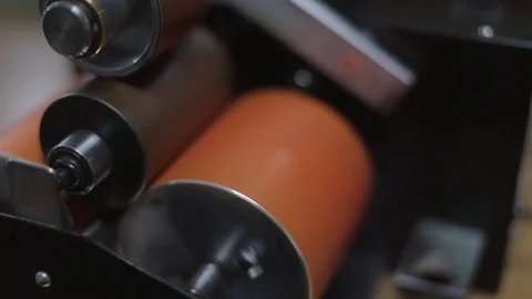 Ink Proofer in Operation Stock Footage 76860434
