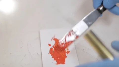 Ink Proofing - Adding Ink to the Measuring Bar Stock Footage 76089068