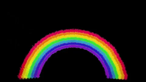 Ink rainbow animation Stock Footage 311899189