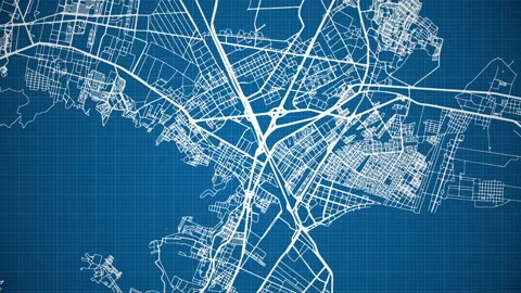 Ink reveal of San Cristóbal Ecatepec city, Mexico (México), grid map. Stock Footage 346721707