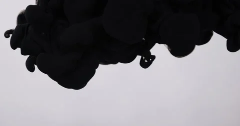 Ink Runs Down The White Background Stock Footage 170840464