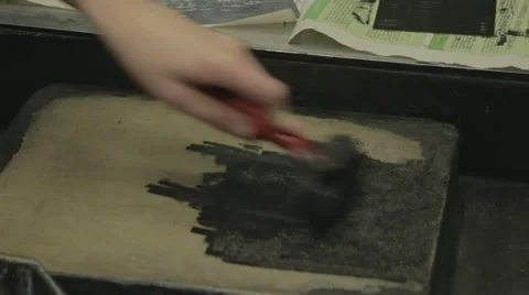 Ink for screen printing Stock Footage 55631685