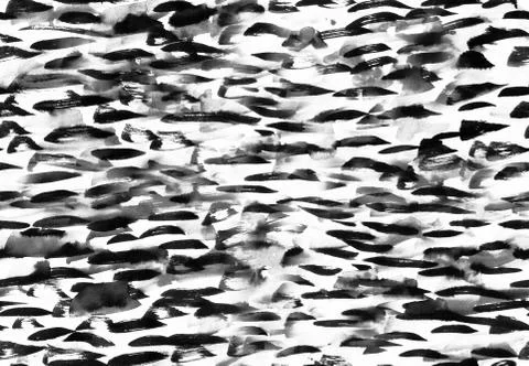 Ink seamless pattern with brushstrokes Stock Illustration