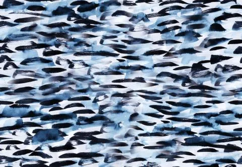 Ink seamless pattern with brushstrokes Stock Illustration