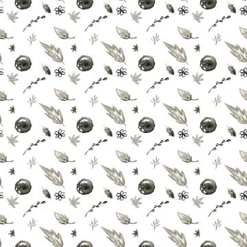 Ink seamless pattern with hand drawn feathers and beads in tribal Dream catch Stock Illustration