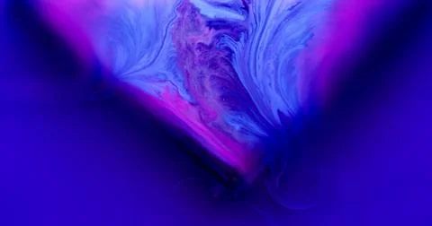 Ink spill geometric cube angle neon texture bubble Stock Photos