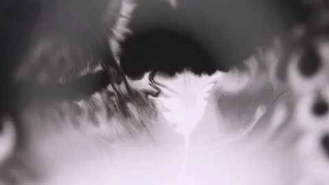 Ink spilling splatter liquid droplet flow abstract Video stock 314617445