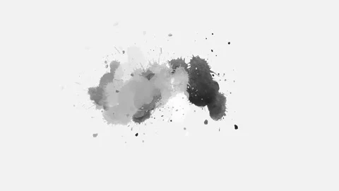 Ink splash abstract brush stroke overlay Video stock 217985141