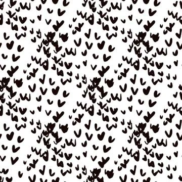 Ink splash abstract random shapes seamless pattern on white background. Stockillustratie