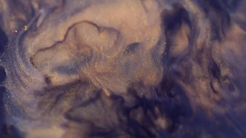 Ink splash dye spread glitter ash stream spilling Stock Footage 315197246