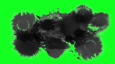 Ink splash on green screen background abstract and dynamic motion effect. Stock Footage 337282972