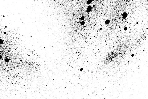 Ink Splash Pattern, Black Watercolor Splatter Background. Stock Illustration