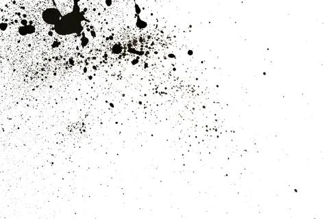 Ink Splash Pattern, Black Watercolor Splatter Background. Stock Illustration