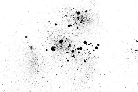 Ink Splash Pattern, Black Watercolor Splatter Background. Stock Illustration