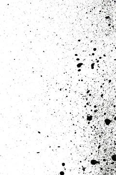 Ink Splash Pattern, Black Watercolor Splatter Background. Stock Illustration