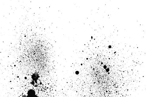 Ink Splash Pattern, Black Watercolor Splatter Background. Stock Illustration